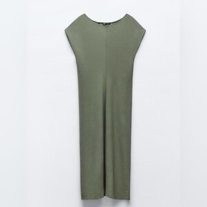 ZARA  Olive Green Maxi Dress